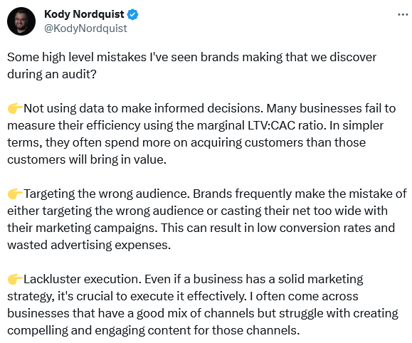 Brand audit mistakes 